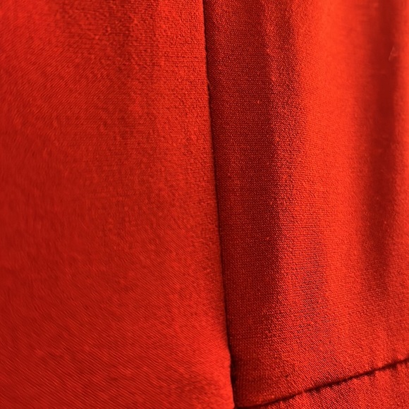 Burnt orange Calvin Klein pleated tulip hem sleeveless dress work office - Picture 6 of 6